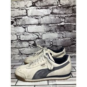 Puma Roma White Suede Gray Lace Up Comfort Casual Sneakers Men Sz 39EU/7M US